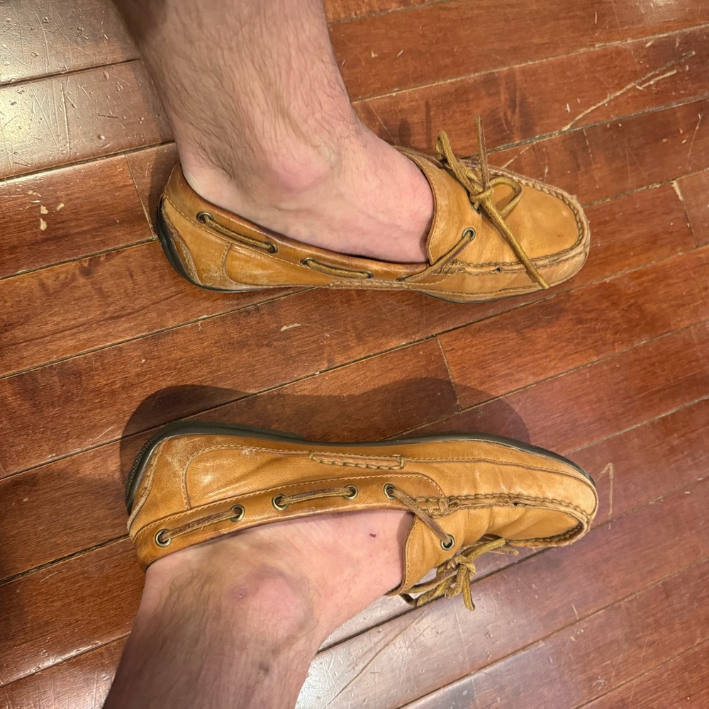 Polo by Ralph Lauren Tan Loafers leather Slip-Ons